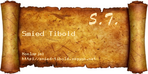 Smied Tibold névjegykártya